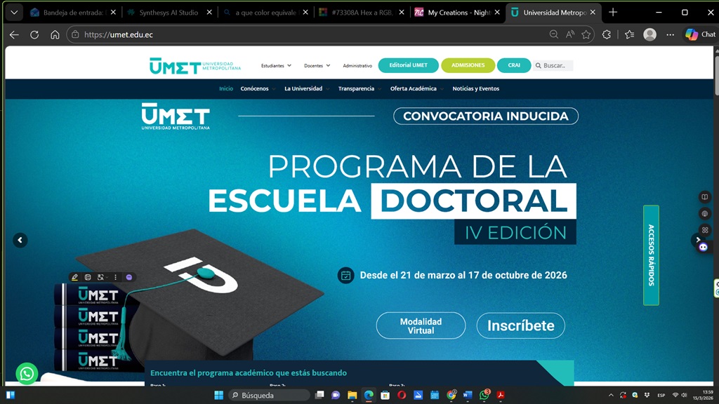 CONVOCATORIA A LA IV EDICIÓN DE LA ESCUELA DE DOCTORES